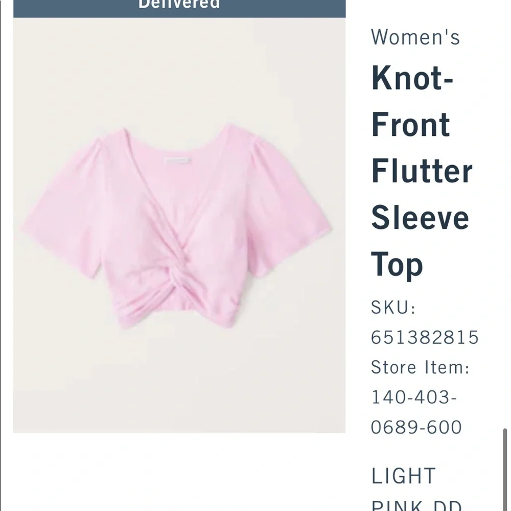 Abercrombie and Fitch crop shirt (PINK color) - Picture 2 of 3
